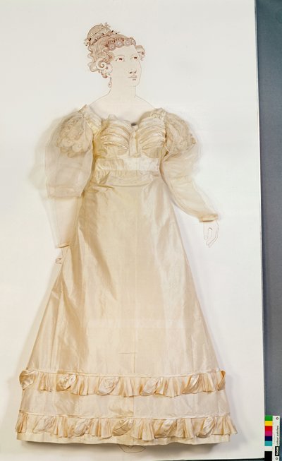 Hochzeitskleid, 1821 von English School